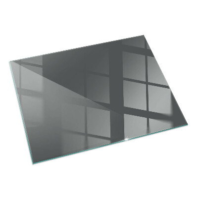 Rectangular glass hearth Color Gray-brown