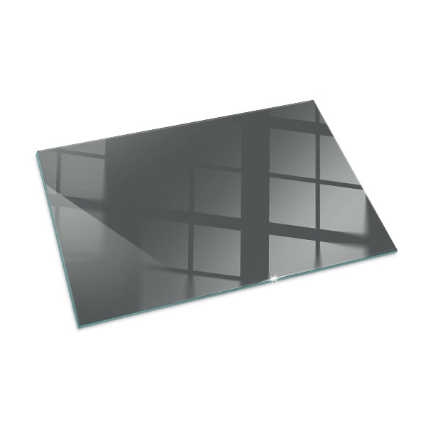 Rectangular glass hearth Color Gray-brown