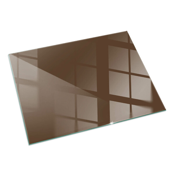 Rectangular glass hearth for log burner Color Brown