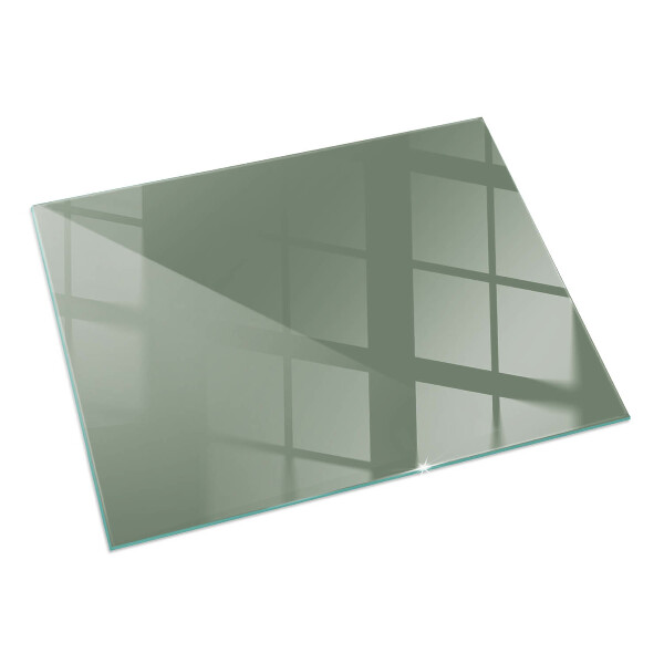 Rectangular glass hearth Olive color