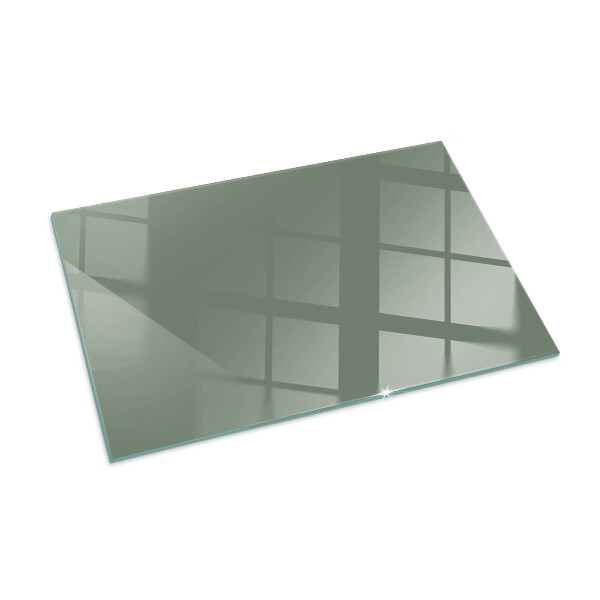 Rectangular glass hearth Olive color