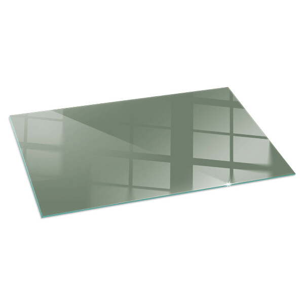 Rectangular glass hearth Olive color