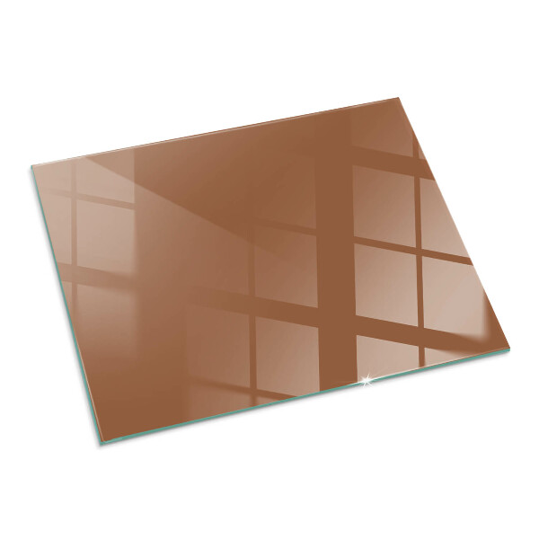 Rectangular glass hearth for log burner Color Brown