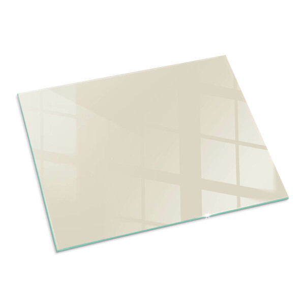 Rectangular glass hearth Color Beige