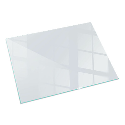 Rectangular glass hearth Color White