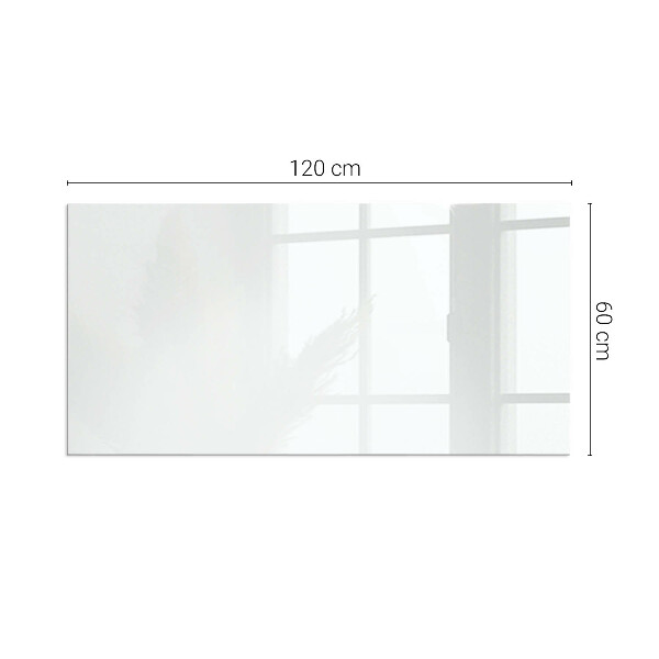 Rectangular glass hearth Color White