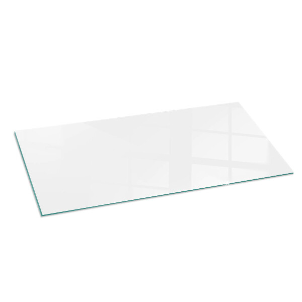 Rectangular glass hearth Color White