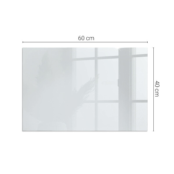 Rectangular glass hearth Color White