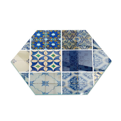 Hexagonal corner glass hearth Ceramic tile patterns