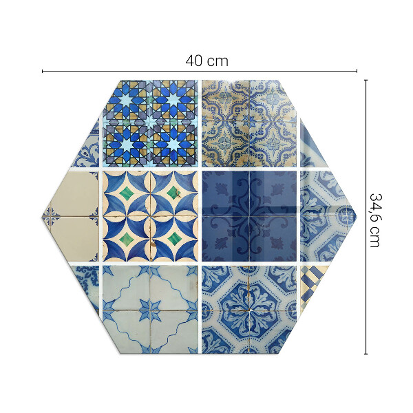 Hexagonal corner glass hearth Ceramic tile patterns