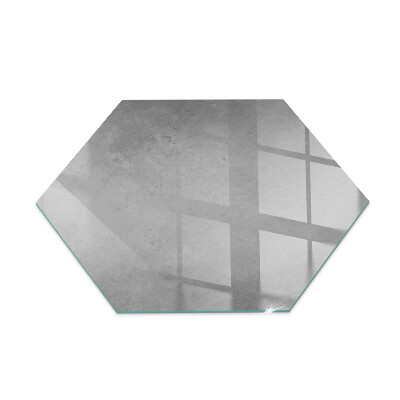 Hexagonal corner glass hearth Concrete texture with effect