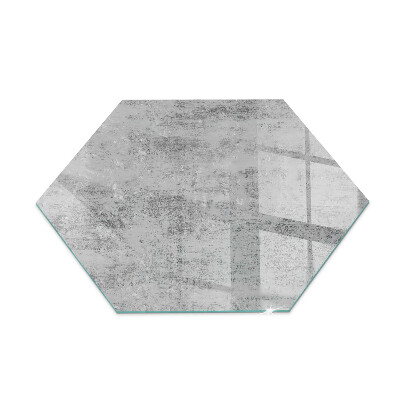 Hexagonal glass hearth for stove Abstract background texture