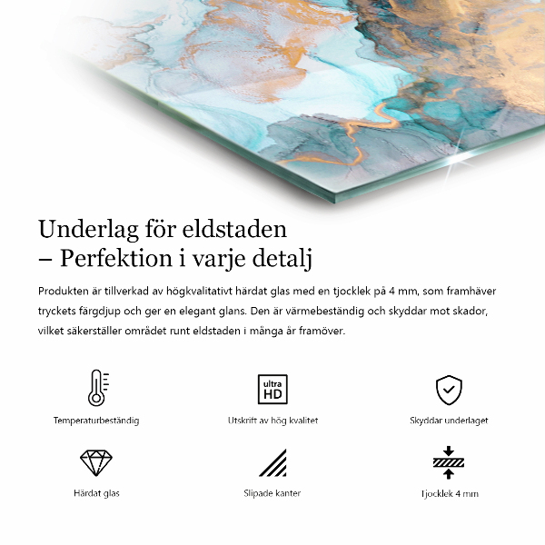 Hexagonal glass hearth pad Light wood texture