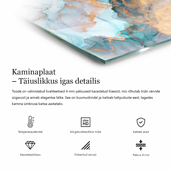 Hexagonal glass hearth pad Boards in different shades