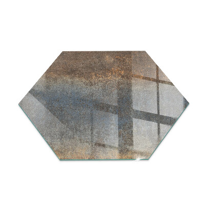 Hexagonal corner glass hearth Abstract texture pattern