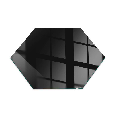 Hexagonal glass hearth pad Color Black
