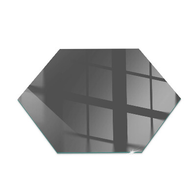 Hexagonal corner glass hearth Color Gray-brown