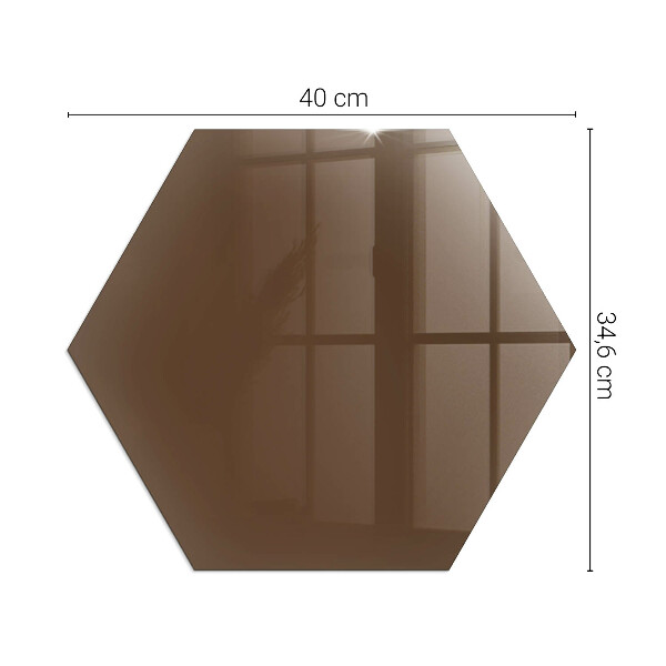 Hexagonal glass hearth pad Color Brown