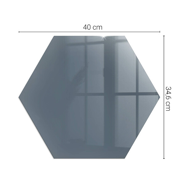 Hexagonal glass hearth for stove Color Dark Blue