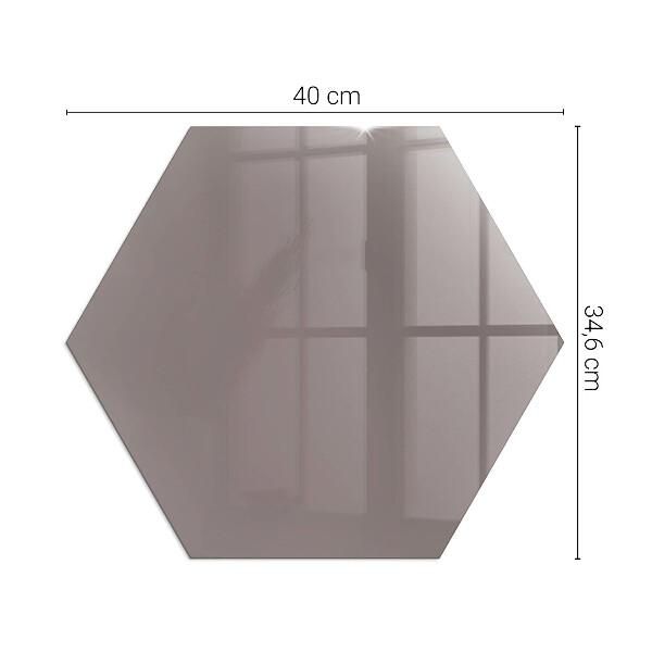 Hexagonal glass hearth pad Color Beige