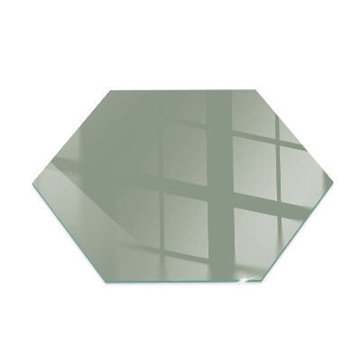 Hexagonal corner glass hearth Gray-green color