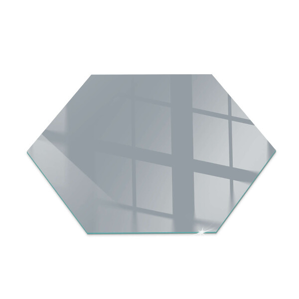 Hexagonal glass hearth for stove Color Gray