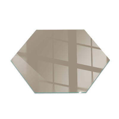 Hexagonal corner glass hearth Color Brown