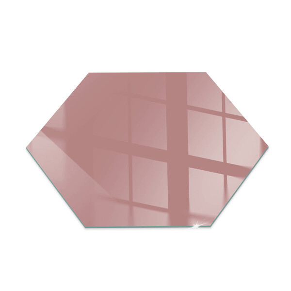 Hexagonal glass hearth pad Color Pink