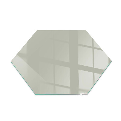 Hexagonal glass hearth for stove Color Gray-green