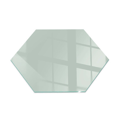Hexagonal corner glass hearth Color Light Green