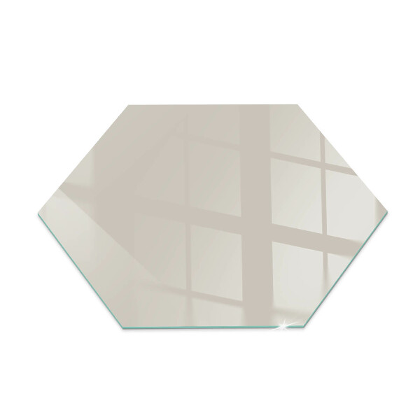 Hexagonal glass hearth pad Light Cream Color