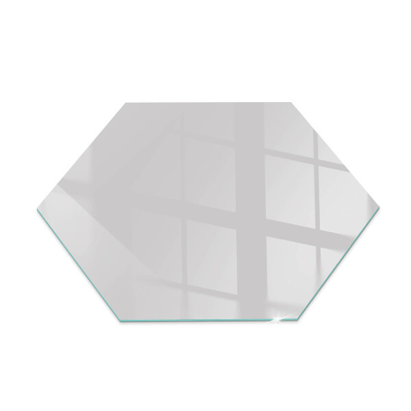 Hexagonal glass hearth for stove Color Gray