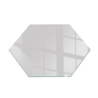 Hexagonal glass hearth for stove Color Gray