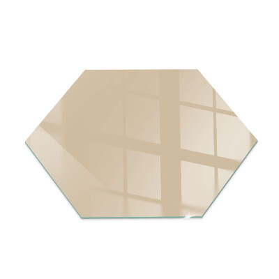 Hexagonal glass hearth for stove Color Beige