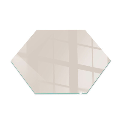 Hexagonal glass hearth pad Color Pale Pink