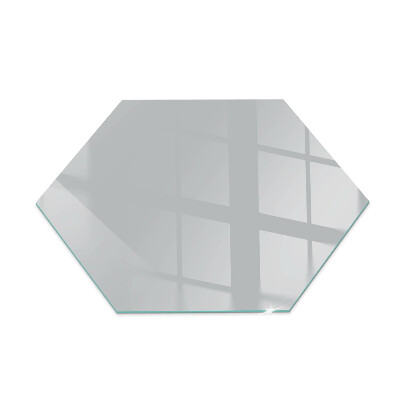 Hexagonal glass hearth for stove Color Light gray