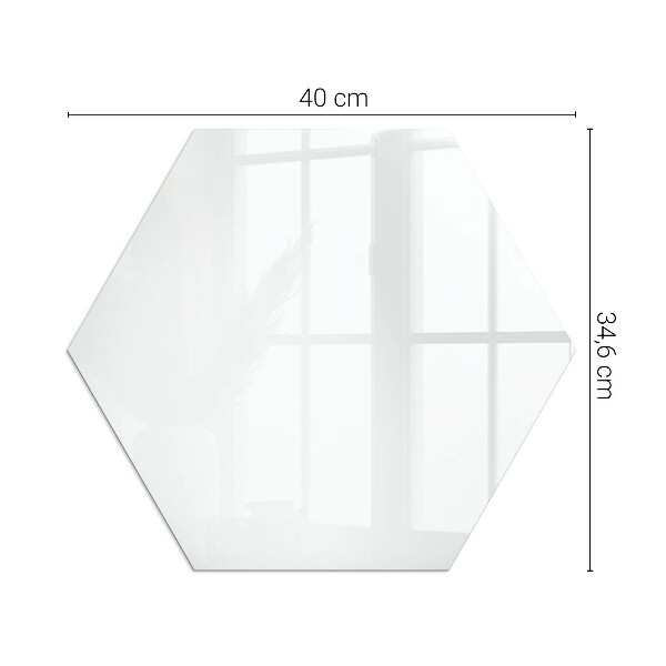 Hexagonal corner glass hearth Color White