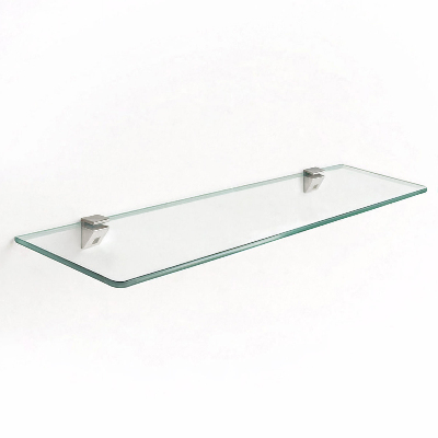 Wall mount clear bathroom shelf 100x13 cm