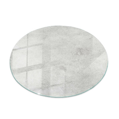 Round glass table top with print Concrete with cracks