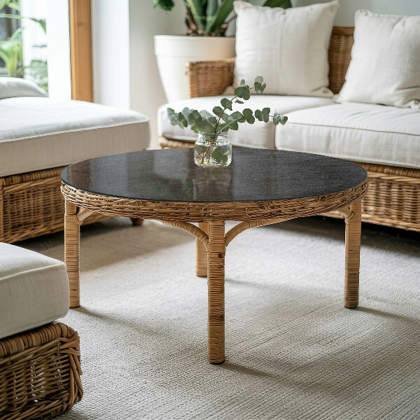 Glass table top with print Natural stone pattern