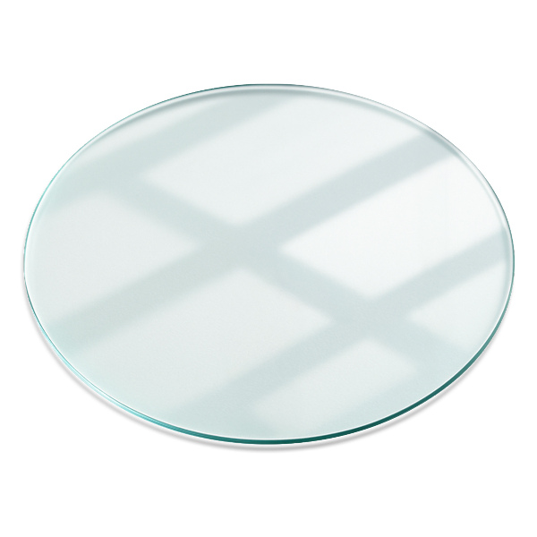 Round glass table top transparent