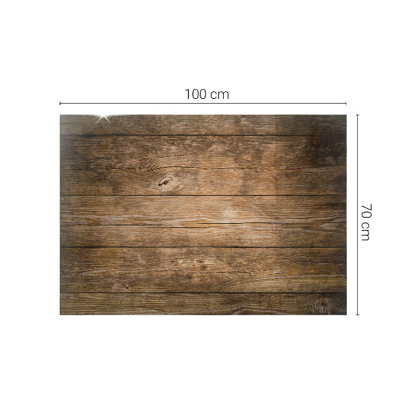 Rectangular glass table top Wood panel pattern