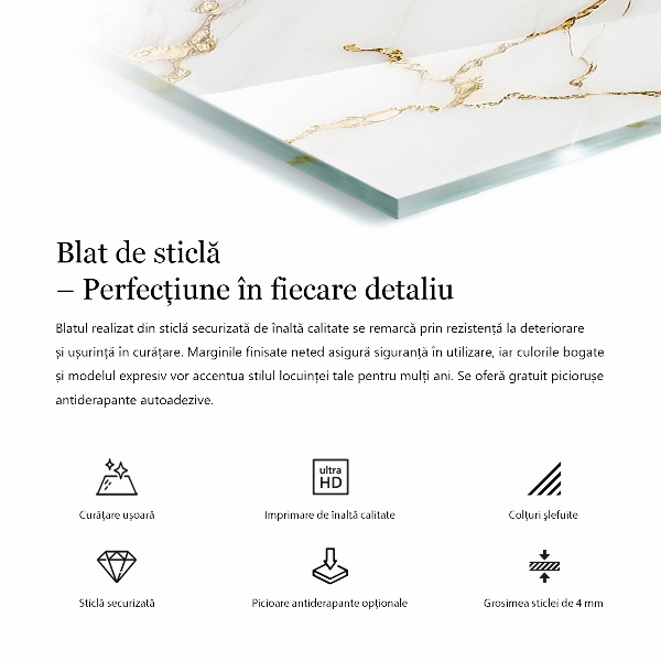 Rectangular glass table top Wood panel pattern