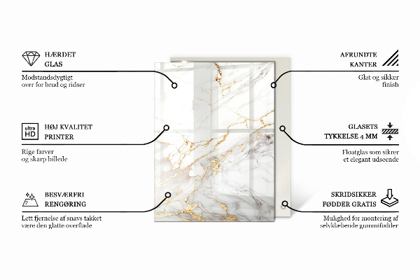 Rectangular glass table top Wood panel pattern