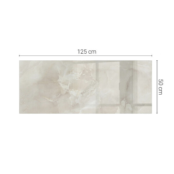 Rectangular glass table top Marble pattern