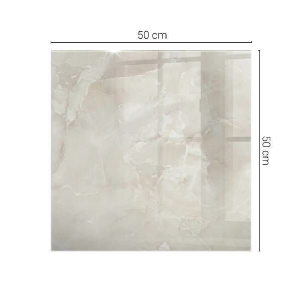 Rectangular glass table top Marble pattern