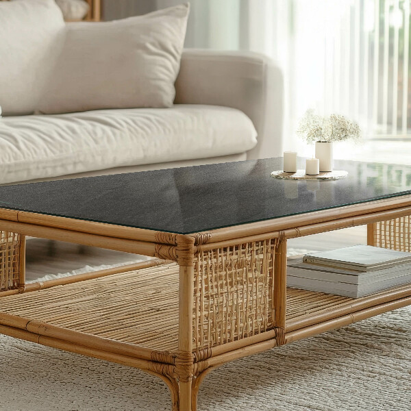 Decorative glass table top with print Natural stone pattern