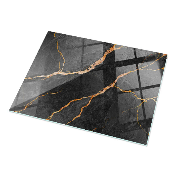 Rectangular glass table top Marble pattern with delicate veins