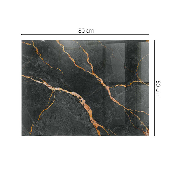 Rectangular glass table top Marble pattern with delicate veins