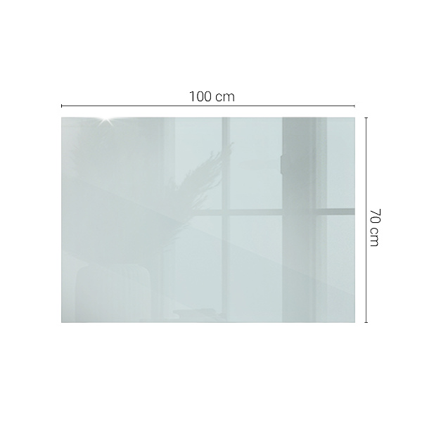 Rectangular glass table top transparent
